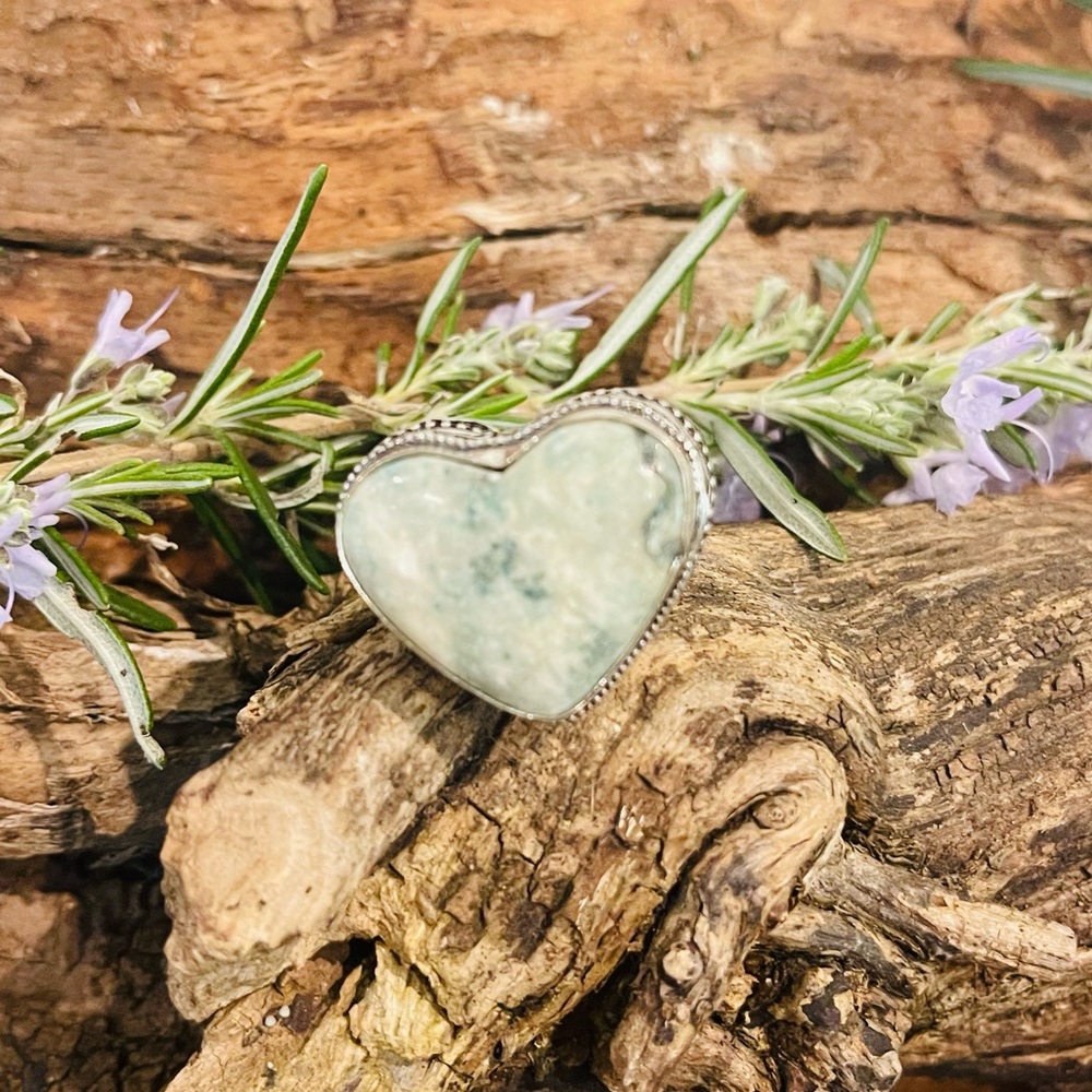 Amazonite 925 Sterling Silver Ring - image 1